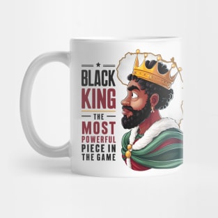 Black King The Most Powerful Piece in the Game, Juneteenth African Man Mug